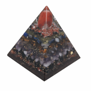 Piramide met Carneool en 15+ edelstenen – symbool van vitaliteit, creativiteit en warmte