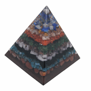Piramide met Lapis Lazuli en 15+ edelstenen – symbool van intuïtie, wijsheid en helder inzicht.