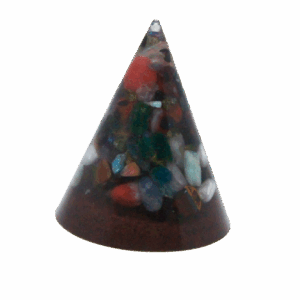 Cone with gemstone mix – colorful blend of 20+ crystals symbolizing harmony, clarity and protection.