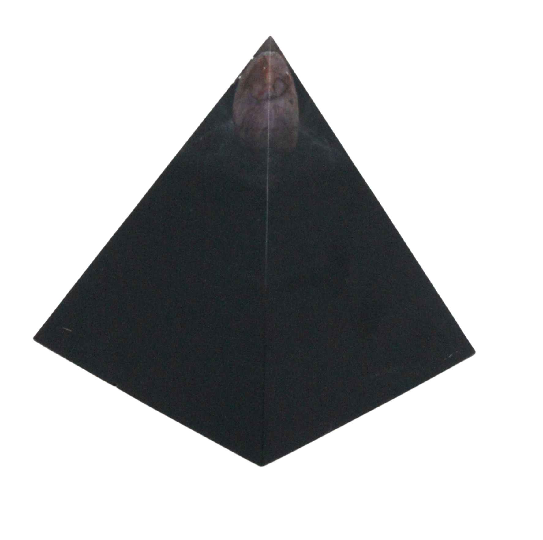Mystical Black piramide met Paarse Fluoriet en 22 edelstenen – symbool van helderheid, rust en bescherming