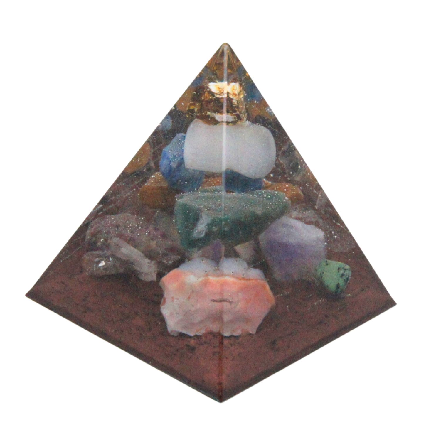 Piramide met ruwe edelstenen – Amber (2) - Afbeelding 2