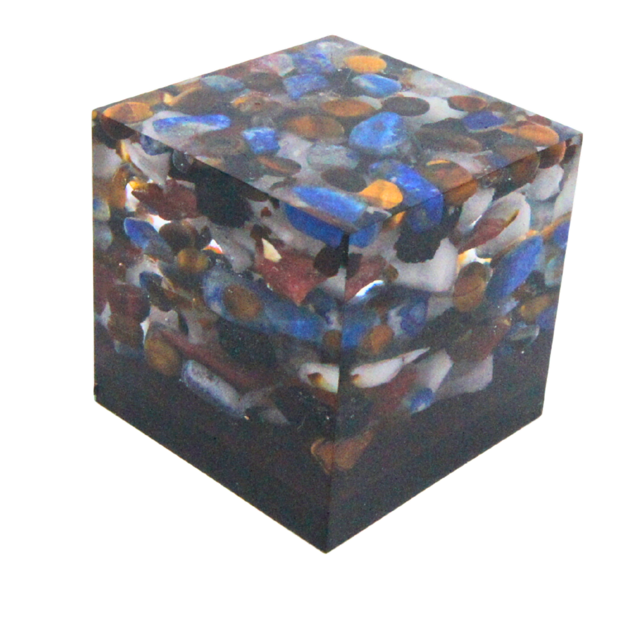 Kubus met Tijgeroog en Lapis Lazuli – symbool van kracht, inzicht en bescherming