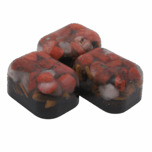 Blox with Carnelian, Sulphur Quartz and Tiger’s Eye – symbol of energy, clarity and protection.
