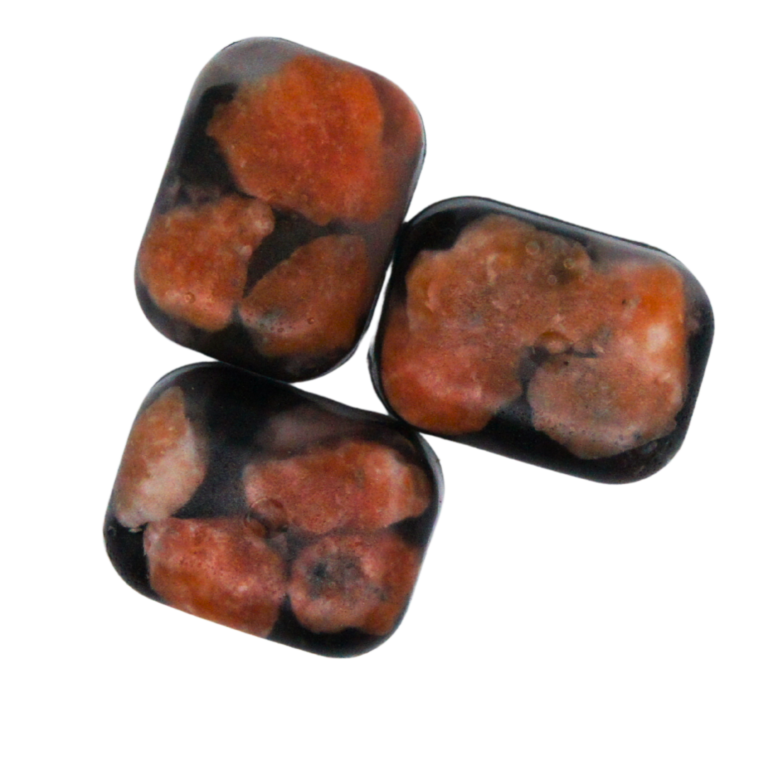 Blox met Oranje Calciet, Melkkwarts en Onyx – symbool van warmte, rust en bescherming