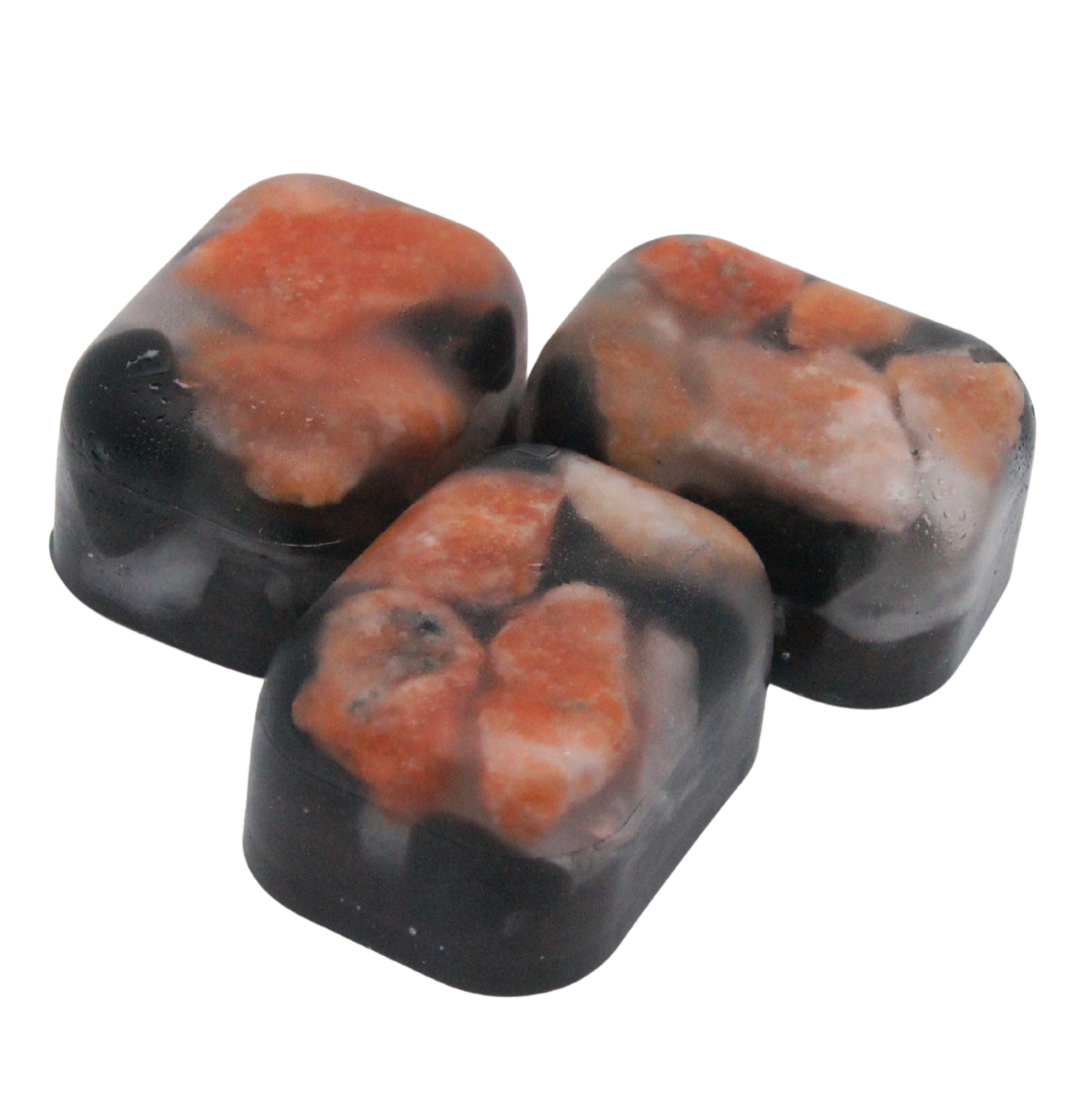 Blox met Oranje Calciet, Melkkwarts en Onyx – symbool van warmte, rust en bescherming