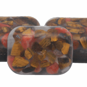 Blox with Tiger’s Eye, Carnelian and Sulphur Quartz – symbol of strength, light and motivation.