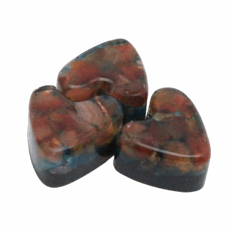 Hartje met Carneool, Apatiet, Peridoot en Bergkristal – symbool van vitaliteit, inspiratie en vernieuwing.