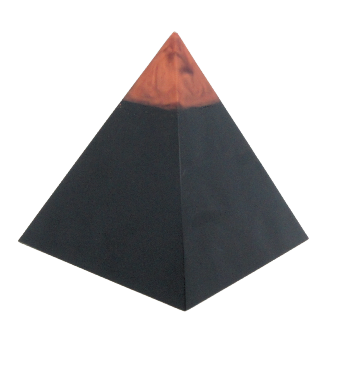 Mystical Black Vlam Pyramide – Roodbruine Top & 18 Edelstenen