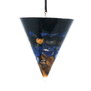 Pendel met Tijgeroog, Lapis Lazuli & Toermalijn – Bescherming, Focus & Inzicht